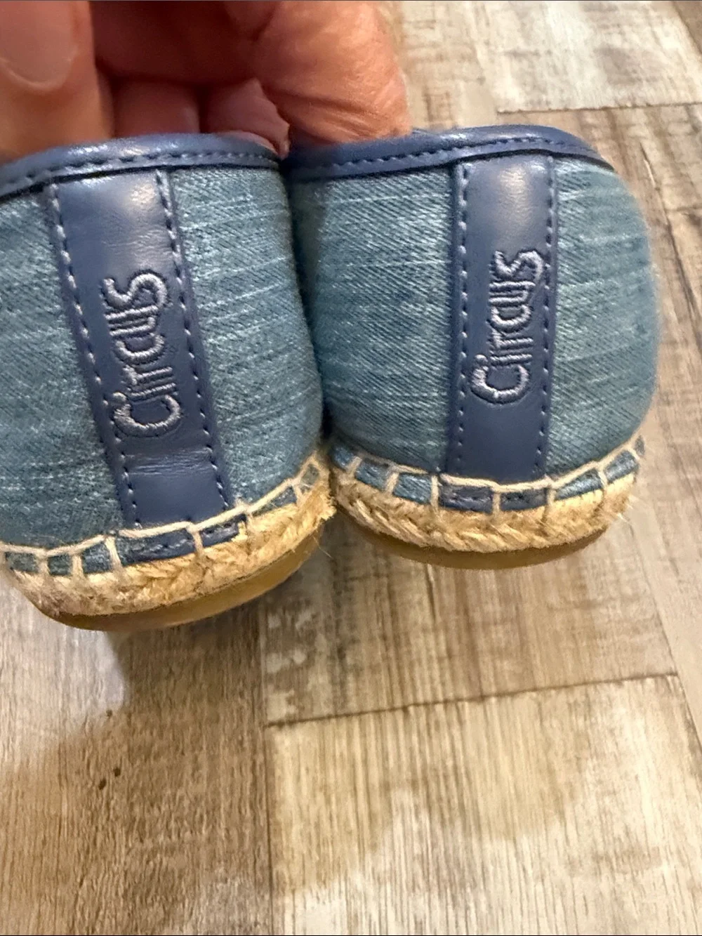 Circus by Sam Edelman Blue Espadrilles with Gold Crown & Bee